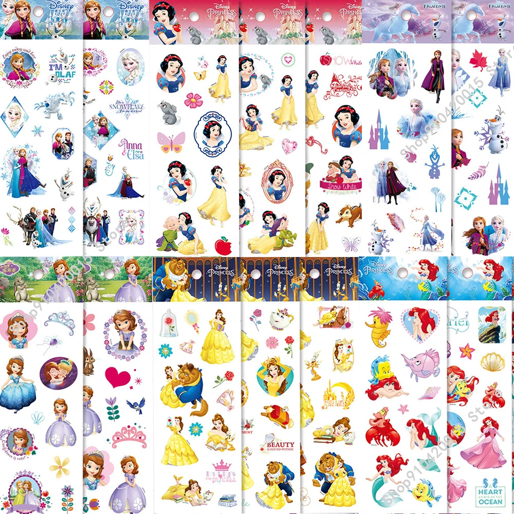 

3/6/12Sheets Disney Cute Princess Mickey Mouse 3D Bubble Stickers Scrapbook Laptop Phone Suitcase Stationery Sticker Kids Toy