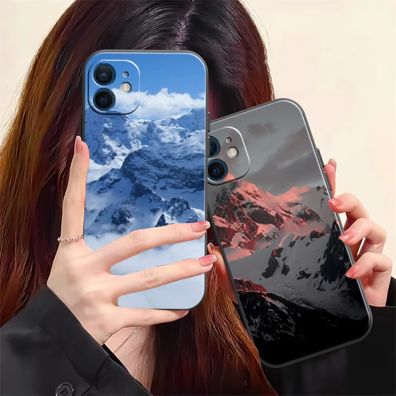 

3D Emboss Mountain Phone Case For iPhone X XS XR XS Max 11 11 Pro 12 12 Pro Max For iPhone 12 13 Mini Coque Funda Soft