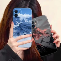 3d emboss mountain phone case for iphone x xs xr xs max 11 11 pro 12 12 pro max for iphone 12 13 mini coque funda soft