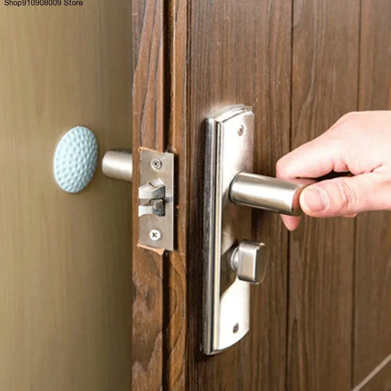 

1PC Wall Thickening Mute Door Fenders Golf Styling Rubber Fender Handle Door Lock Protective Pad Protection Home Wall Sticker