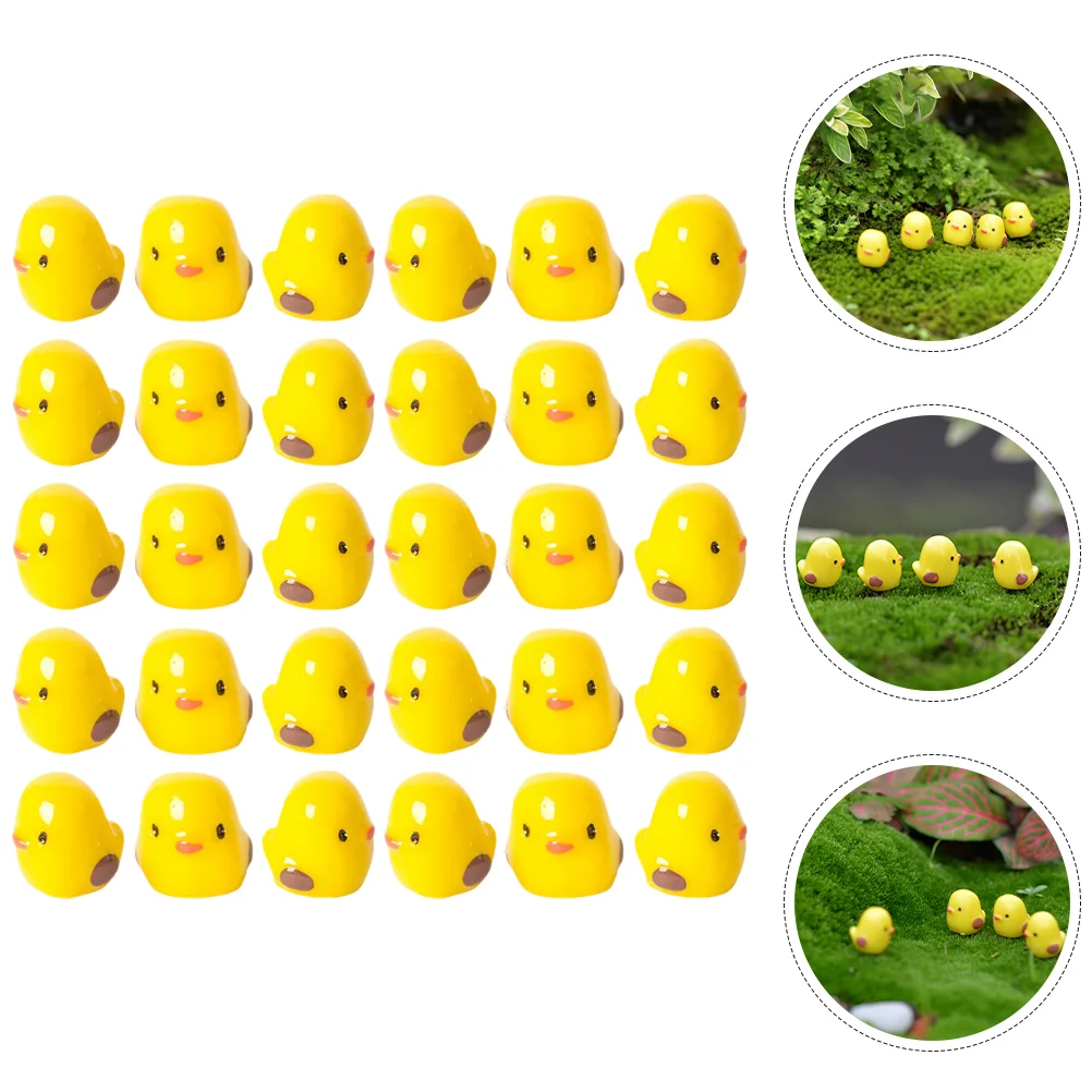 

30 Pcs Statues Miniature Ornament Model Animals Figures Resin Chicken Adornments Ornaments Decoration