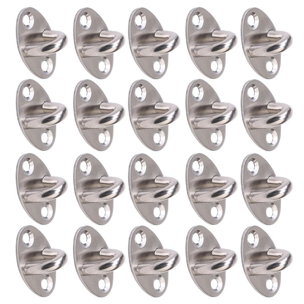 

20 Pcs Storage Ring Suspension Hook Type Fixed Stainless Steel Swing Hammock Chair Sturdy Multifunctional Hangers Home Marine