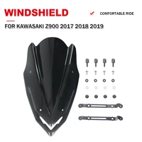 motorcycle sport windscreen windshield viser visor wind deflectors with bracket kit for kawasaki z900 2017 2018 2019 z 900 z 900