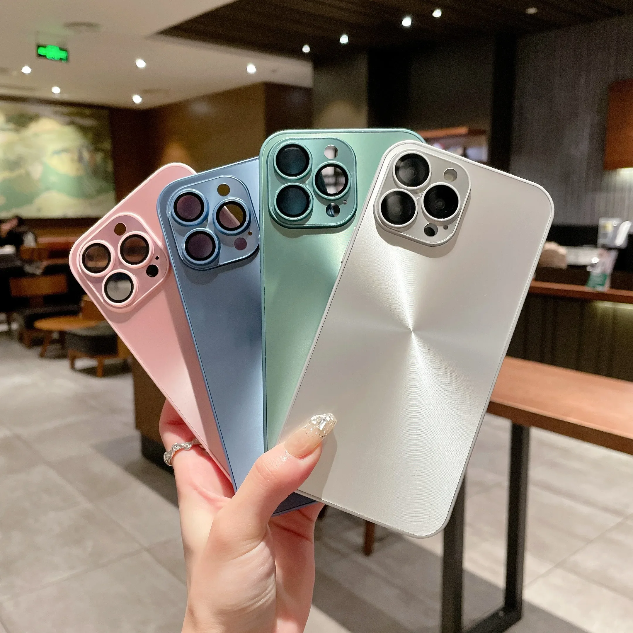 Чехол-бампер из ТПУ для iPhone 15 14 Plus 13 12 11 Pro Max пластиковая текстура Aurora CD задняя