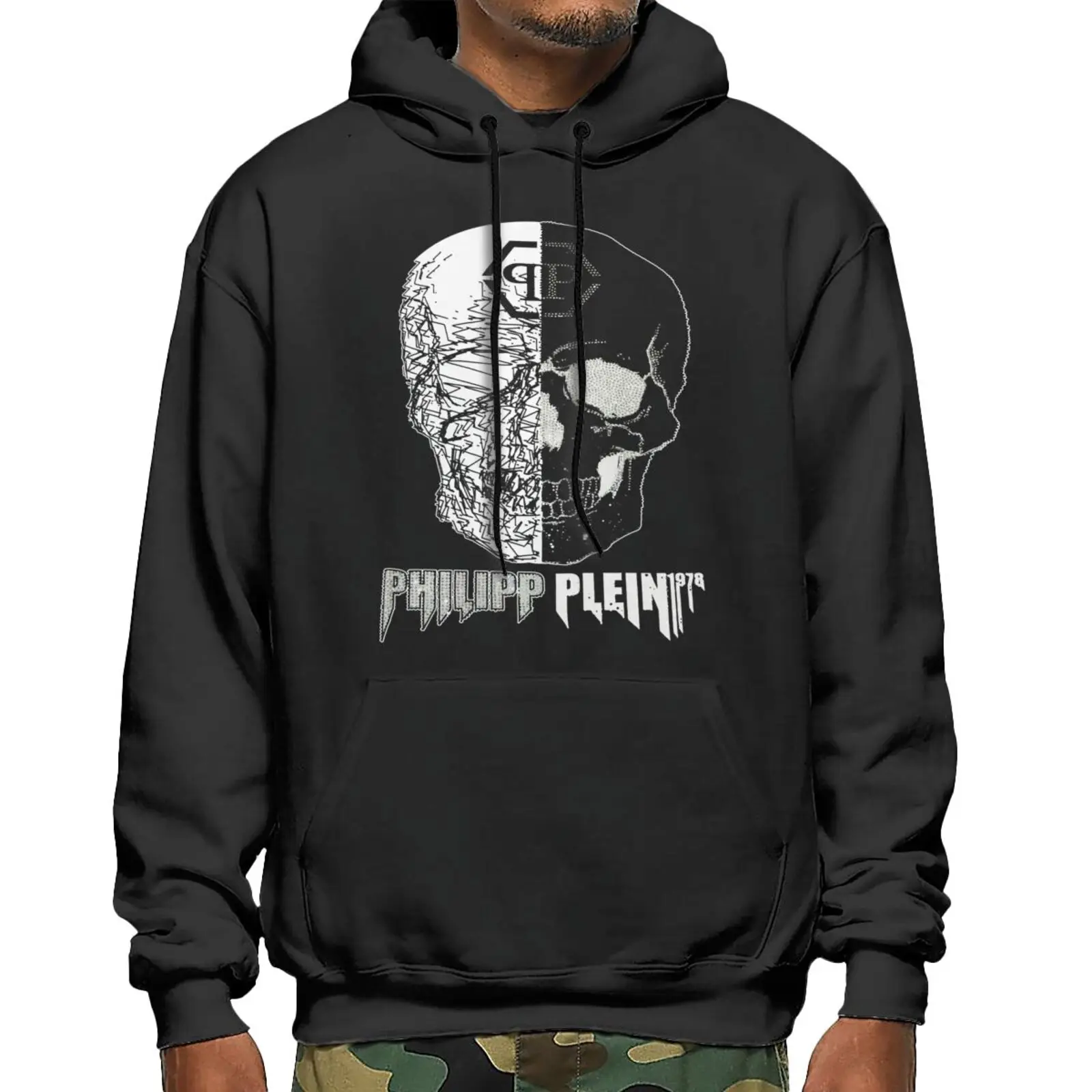 

Plein Men's Platinum Cut Skull White Hoodies Hoodies For Women Sweatshirt Male Zipper Hoodie Jacket Clothes Men Gothic Clothes