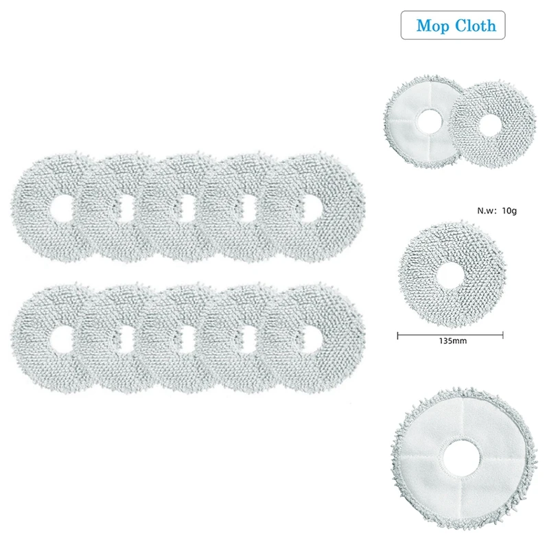

For Dreame S10 S10 Pro Robot Vacuum Cleaner Mop Cloth Replacement Spare Parts Floor Cleaning