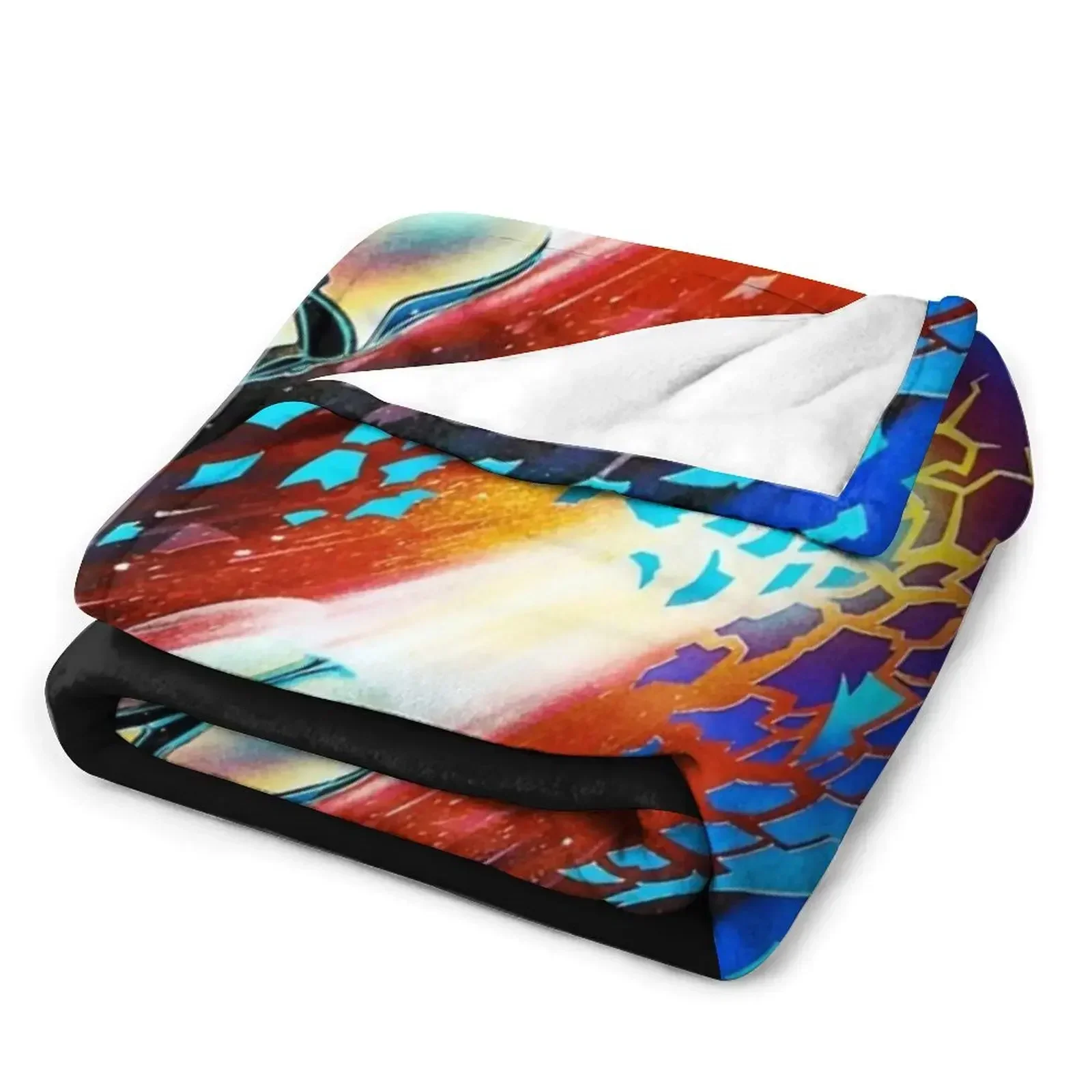 Пушистое одеяло Journey Band Escape оранжевого цвета