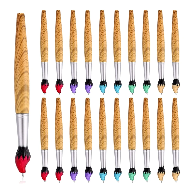 

20 шт. шариковая ручка кисть чернильная ручка 1,0 мм пластиковая ручка художественная активность письмо офисные принадлежности