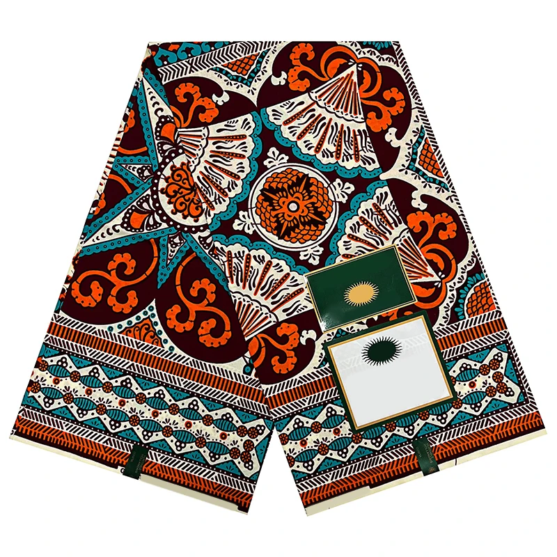 Новейшая нигерийская Анкара африканская восковая ткань с принтом настоящий