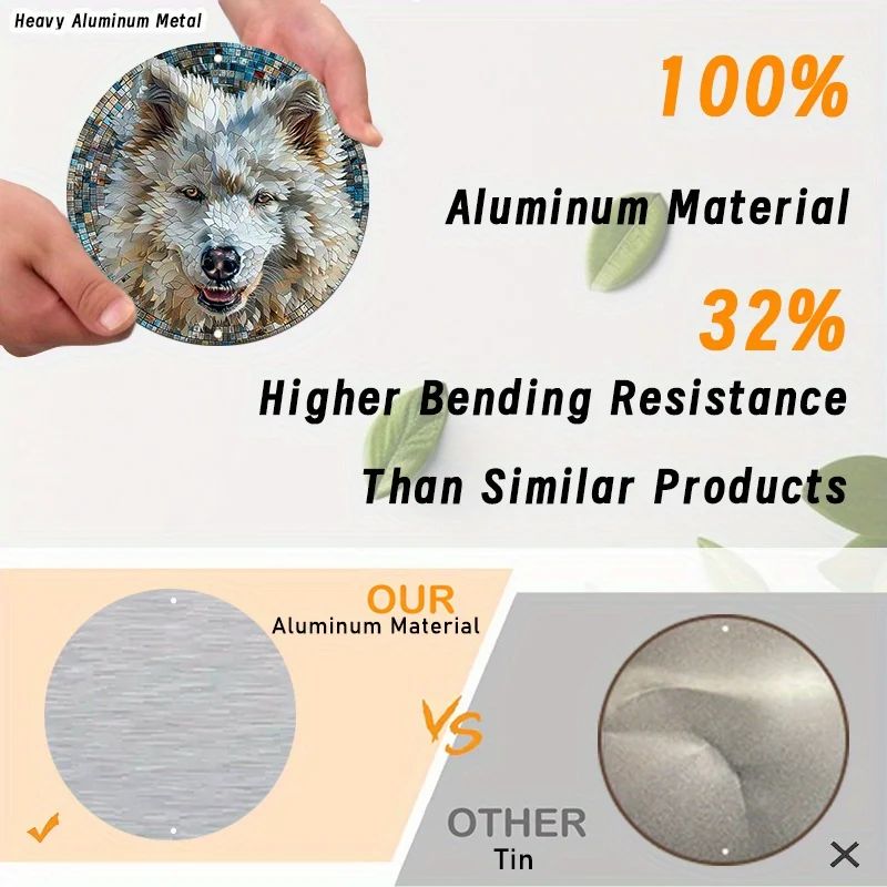 Самоид собака металлическая настенная табличка-круглый декор для сада спальни