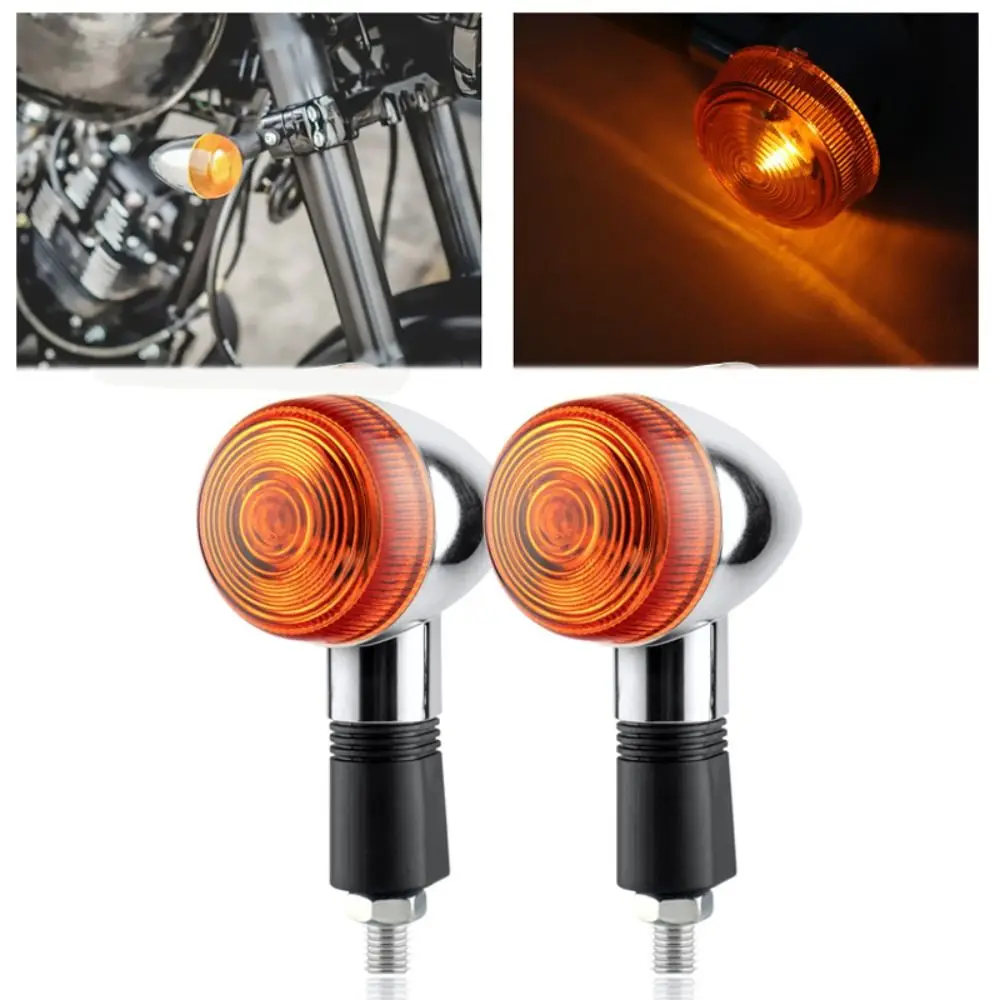 

DC 12V Motorcycle Turn Signal Indicator Light ABS Amber Motorbike Blinker Headlight 10W Light Source for Suzuki/Yamaha