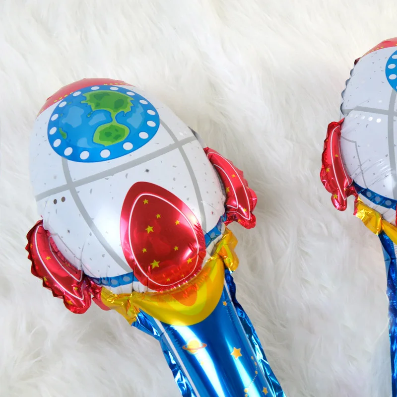 Космонавты и ракеты коллекция надувная палочка алюминиевая пленка любимая