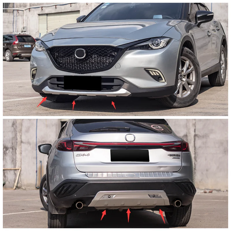 

For Mazda CX-4 CX4 2016 2017 2018 2019 High Quality Stainless Steel Front Rear Bumper Skid Guard Plate Protector Cover