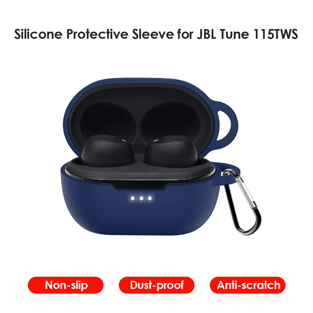 

Silicone Protective Cover Shell Anti-fall Earphone Case for JBL Tune 115 TWS/Tune T115TWS Wireless Bluetooth Earphones Accessori