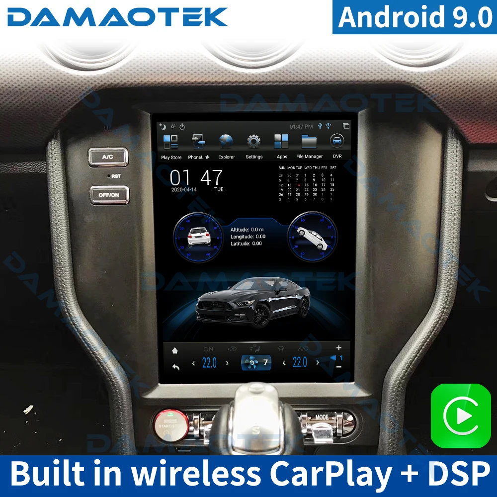 

Автомагнитола Damaotek, Android, 10,4 дюйма, Wi-Fi, 4G