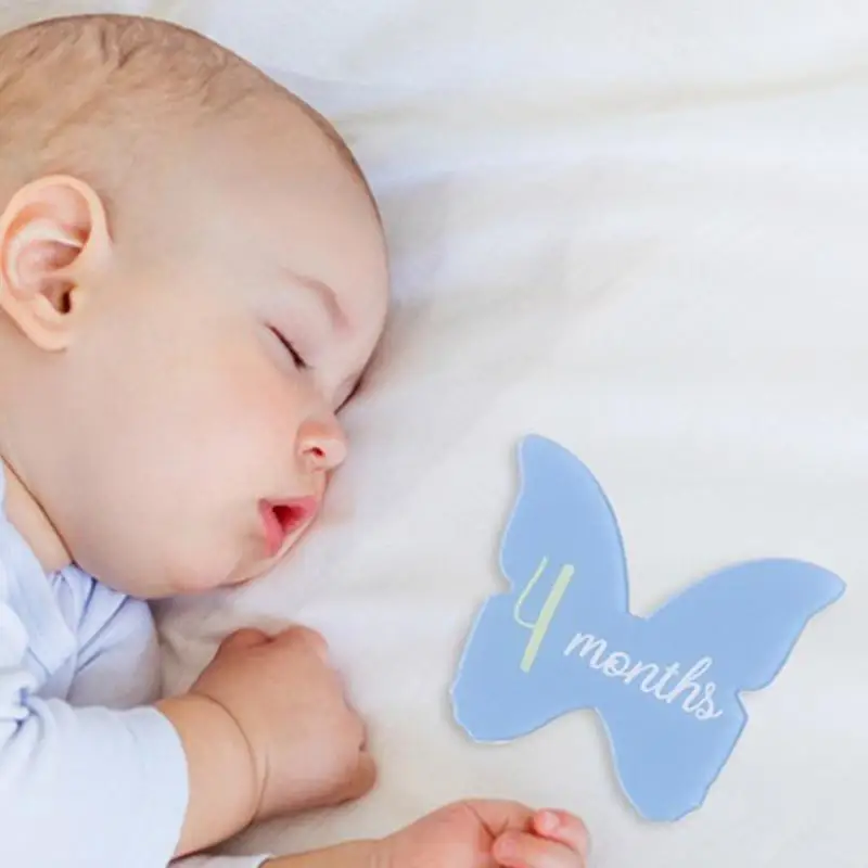 Месячные карты акриловый знак объявлений ребенка элегантные ежемесячные и диски