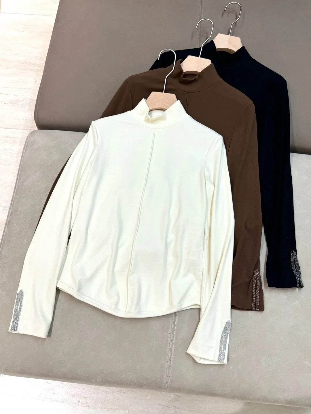 Женская толстовка 2024 новинка осени и весны хлопковый пуловер с цепочкой из