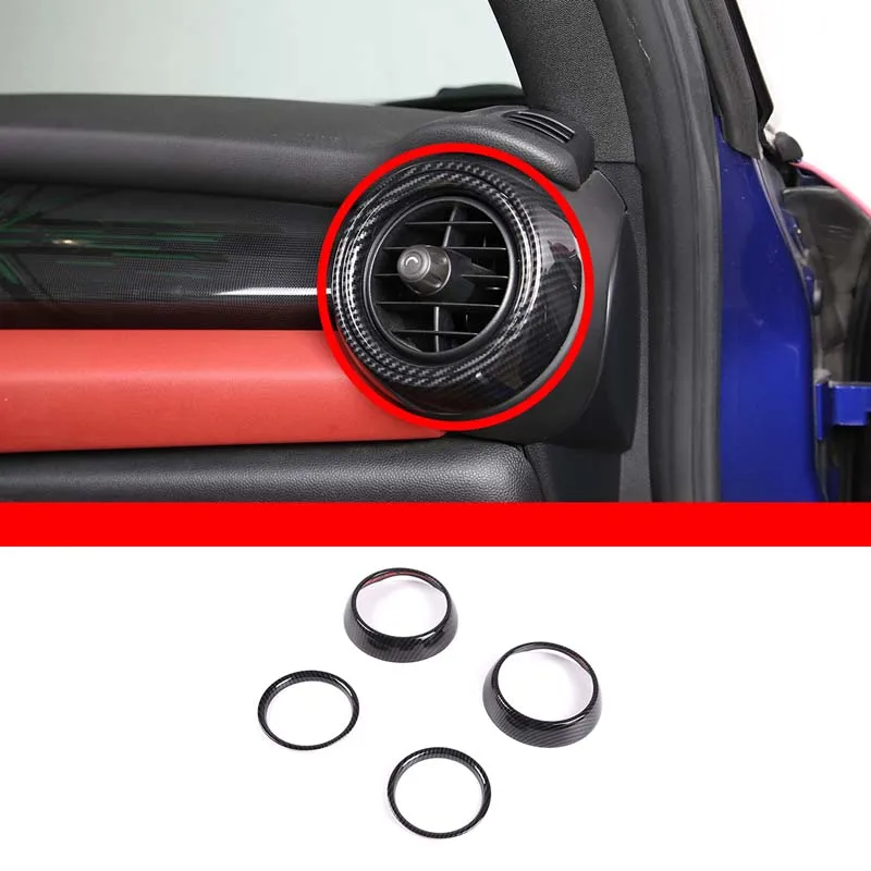 

For BMW MINI CooperF55/F56/F57 ABS carbon fiber car styling center console air conditioning outlet ring cover sticker auto parts