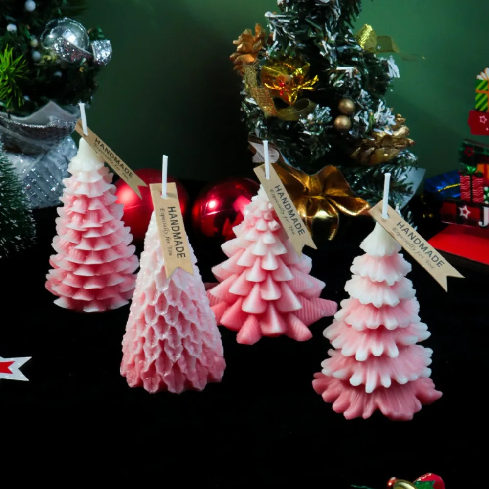 Романтичная силиконовая форма для рождественской елки свечей из сосновой