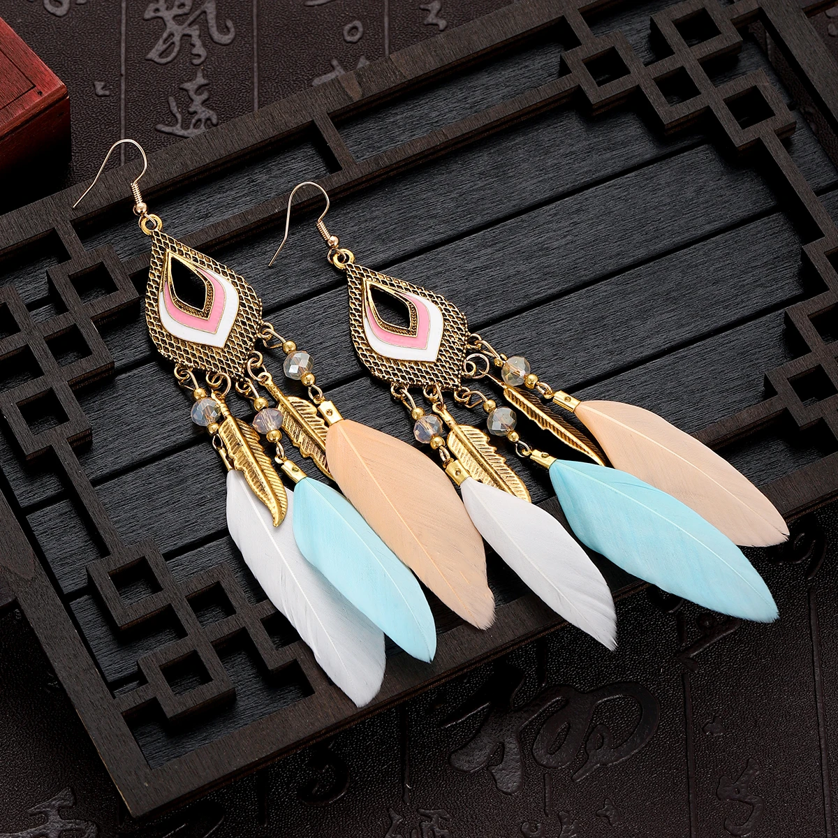 Новинка модные длинные висячие серьги в стиле бохо для женщин Подвесные золотого