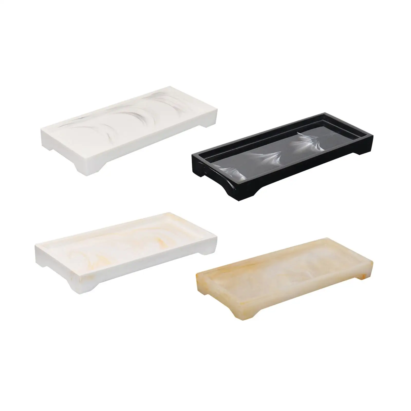 

Resin Marble Bathroom Vanity Tray Jewelry Organizer for Coffee Table