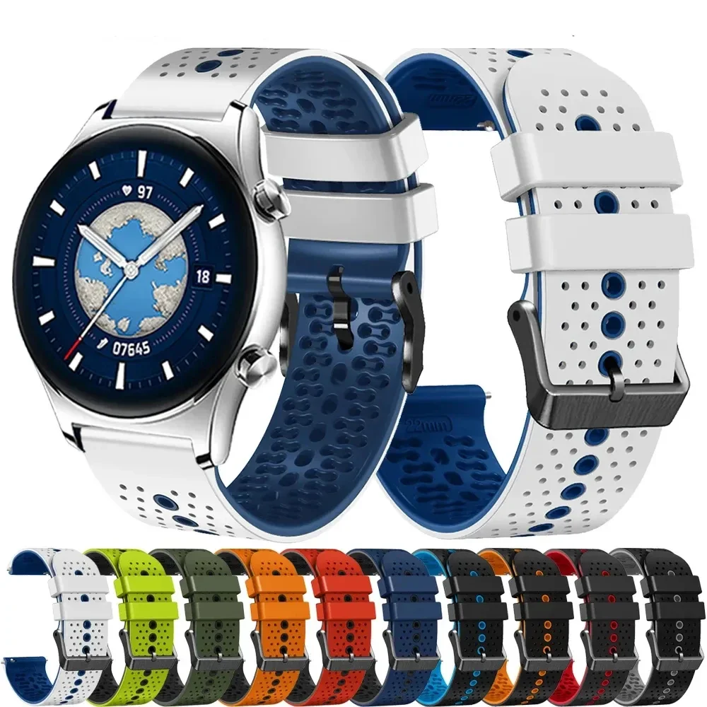 Ремешок для часов HONOR Magic Watch 2 46 мм силиконовый браслет наручных GS 3 / Pro 22