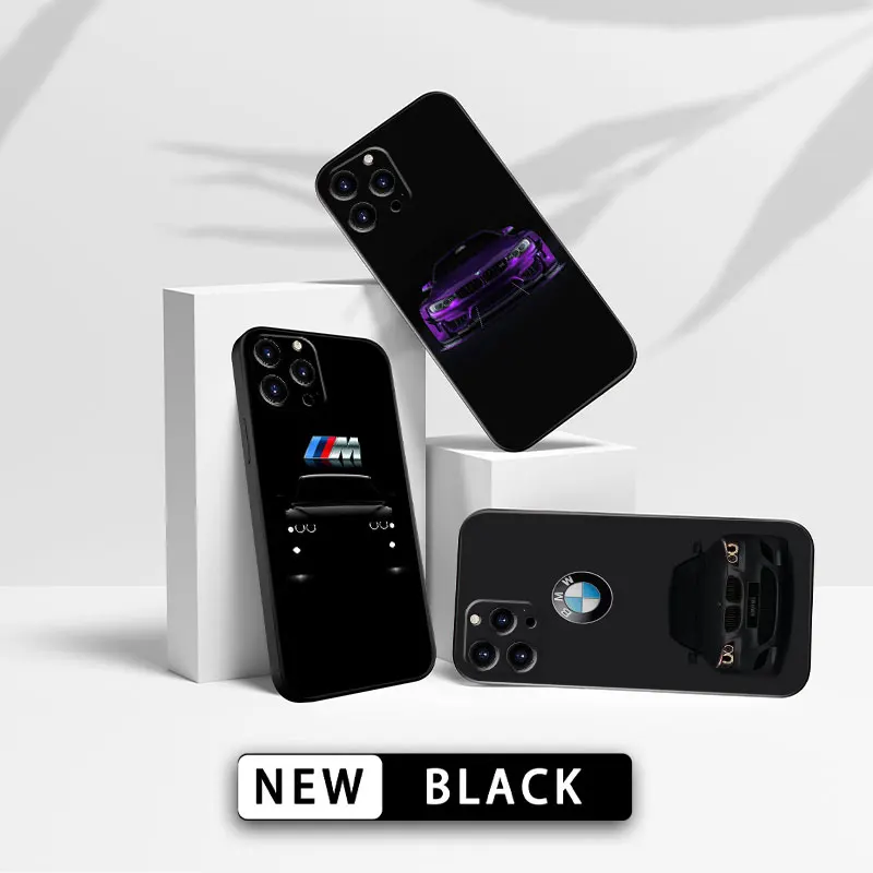 

Чехол для телефона с Логотипом BMW, квадратный жидкий силиконовый чехол для iPhone 6 7 8 XR 11 12 13 14 Pro Max Mini XS Max XR, чехол
