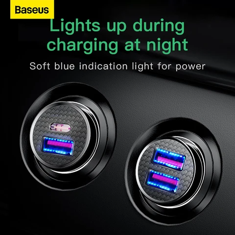 Baseus 5 шт. Автомобильное зарядное устройство USB Quick Charge QC4.0 QC3.0 PD3.0 SCP PPS 5A Тип C 30 Вт Быстрое зарядное устройство USB для мобильного телефона iPhone Xiaomi