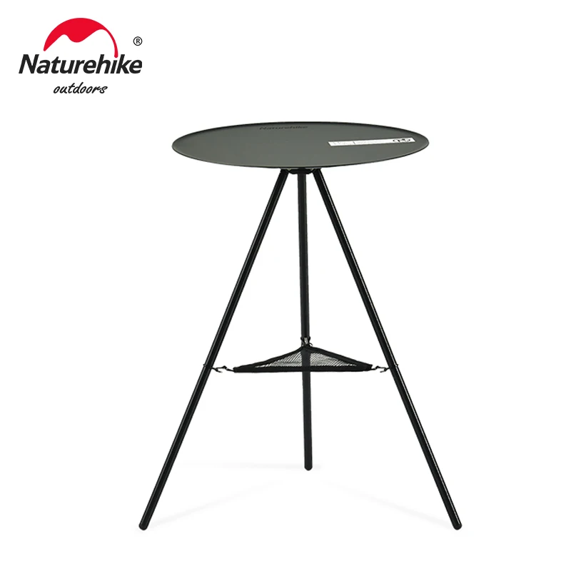 

Складной стол Naturehike 2023, уличный круглый стол для кемпинга, журнальный столик из алюминиевого сплава, портативный обеденный стол с тремя ножками для путешествий