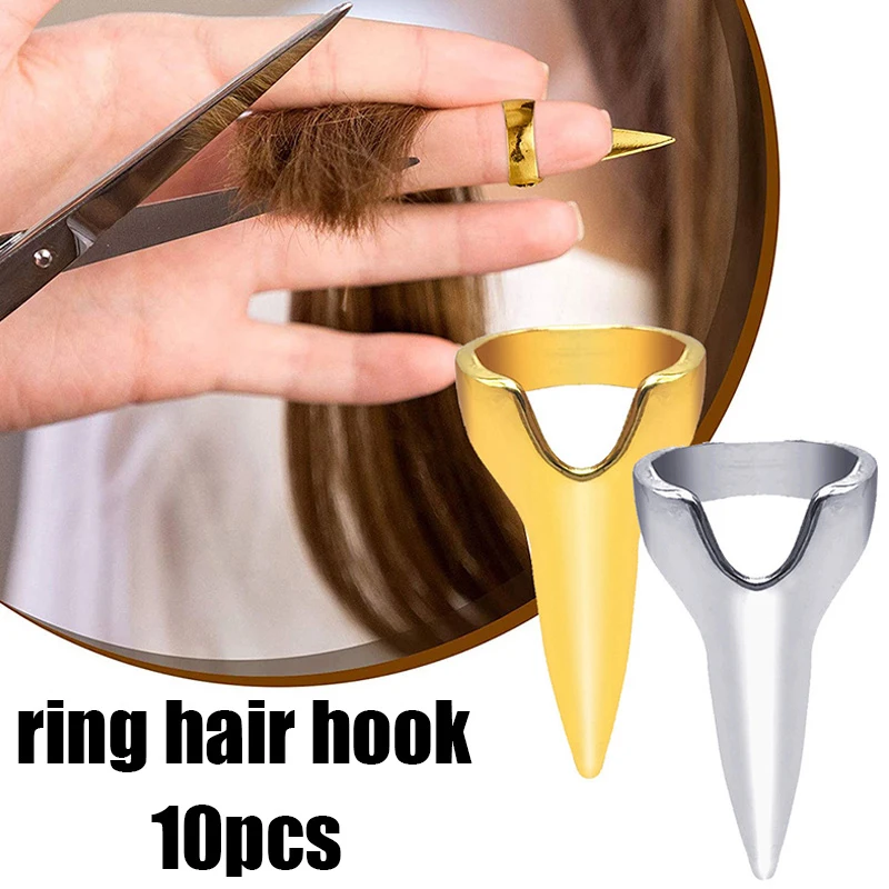 

10pcs Hair Selecting Dispenser Ring Hair Partition Styling Tool Metal Gold Silver Home Salon Hair Braiding Quick Styling Tool
