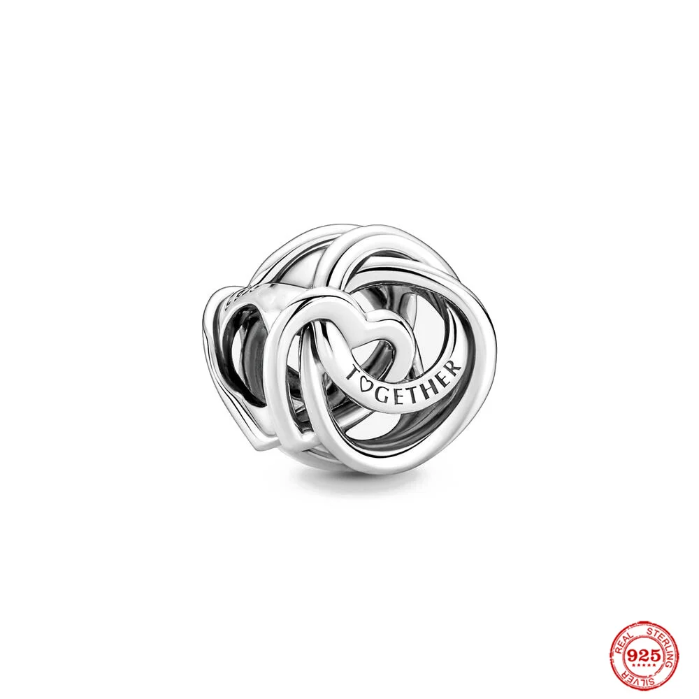 Фирменный браслет из серебра 925 пробы с подвеской в виде сердца |