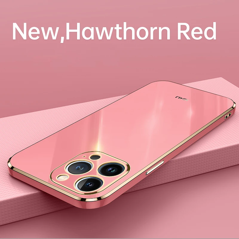 Мягкий чехол из ТПУ с прямыми краями для iPhone 16 Pro Max 14 Plus 15 13 11 12 Mini 13Mini