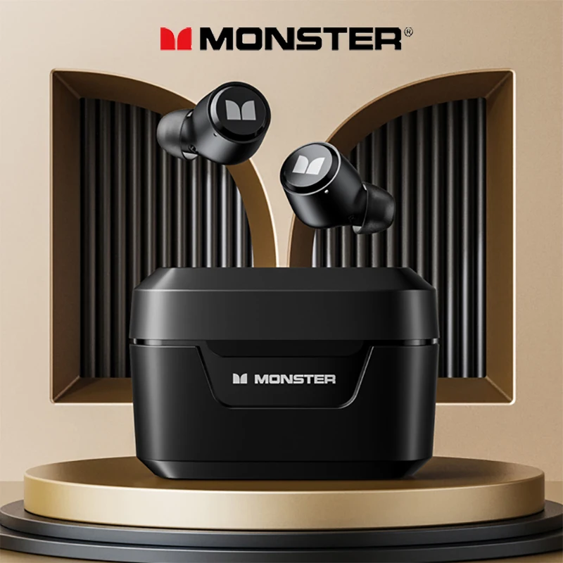

Monster XKT05 TWS Wireless Bluetooth 5.2 Earphones Bass HIFI Stereo Earbuds 24 Hours Long Music Time Headphones With Mic 320mAh