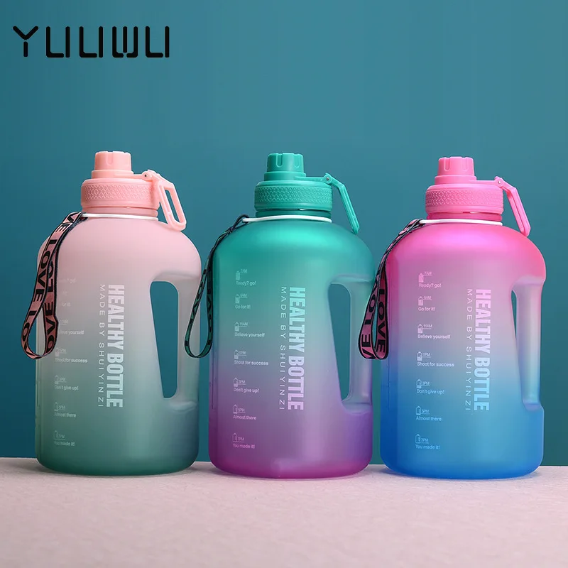 

Hot Sports Water Bottle 2.2L Large Capacity Water Cup Outdoor Fitness Portable Big Plastic Ton Barrel Botella garrafa de agua