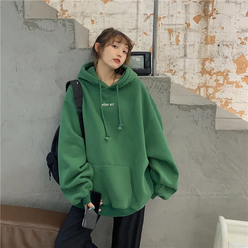 2022 new Hoodie women's Fall/Winter fashion Instagram loose and thick oversize jacket