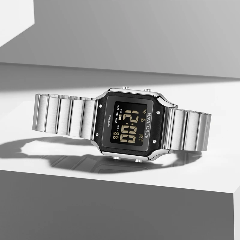 Новый стиль NAVIFORCE женские электронные часы ЖК-цифровой дисплей