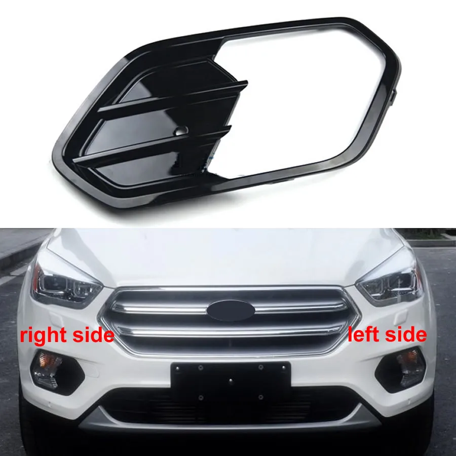 

For Ford Kuga 2017 2018 Fog Light Cover Fog Lamp Shell Front Bumper Grille Driving Lamp Cover with Baking paint