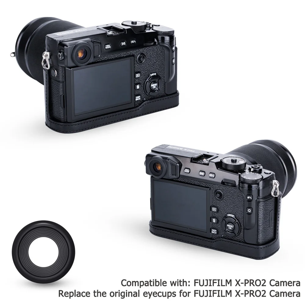 Фото JJC для Fujifilm X-Pro2 глаз чашка 2 шт. Мягкие силиконовые окуляра резиновая Камера наглазник видоискателя №4