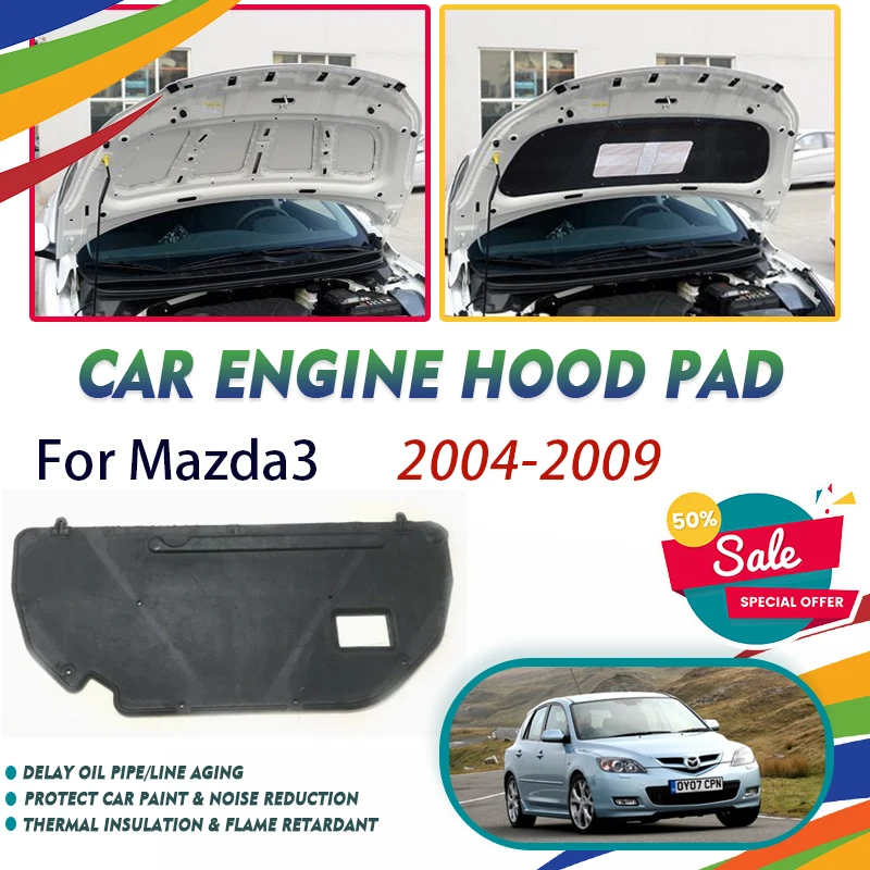 Передние колодки для капота двигателя автомобиля подходят Mazda Axela Mazda3 Sport BK MK1 2004 ~