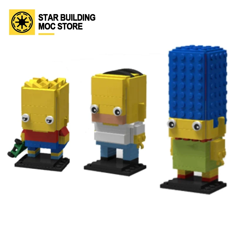 

Игрушки-конструкторы MOC С героями мультфильма «Brickheadz»
