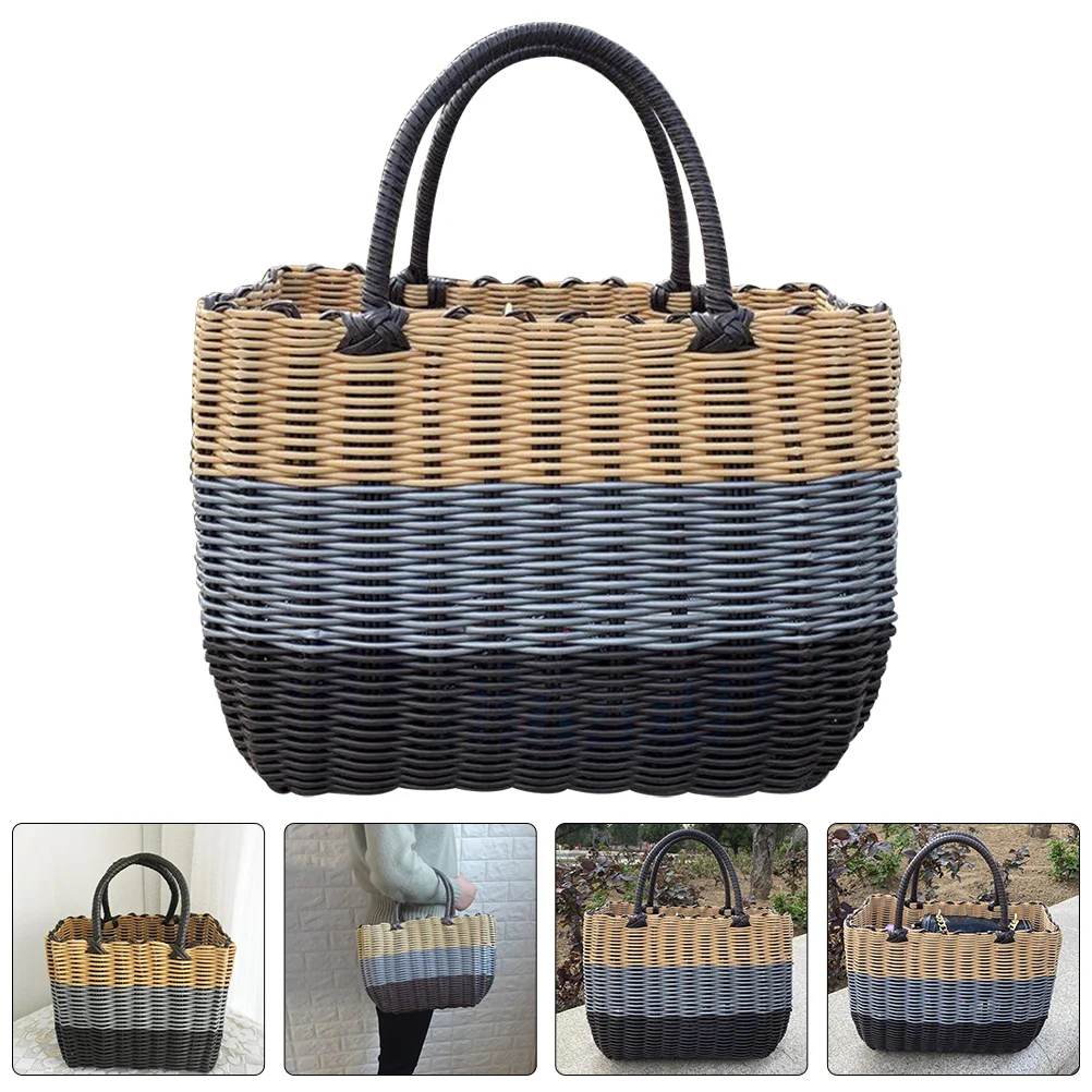 

Basket Storage Showerbaskets Tote Bathroom Mens Woven Wicker Container Sundries Binshopping Flower Straw Picnic