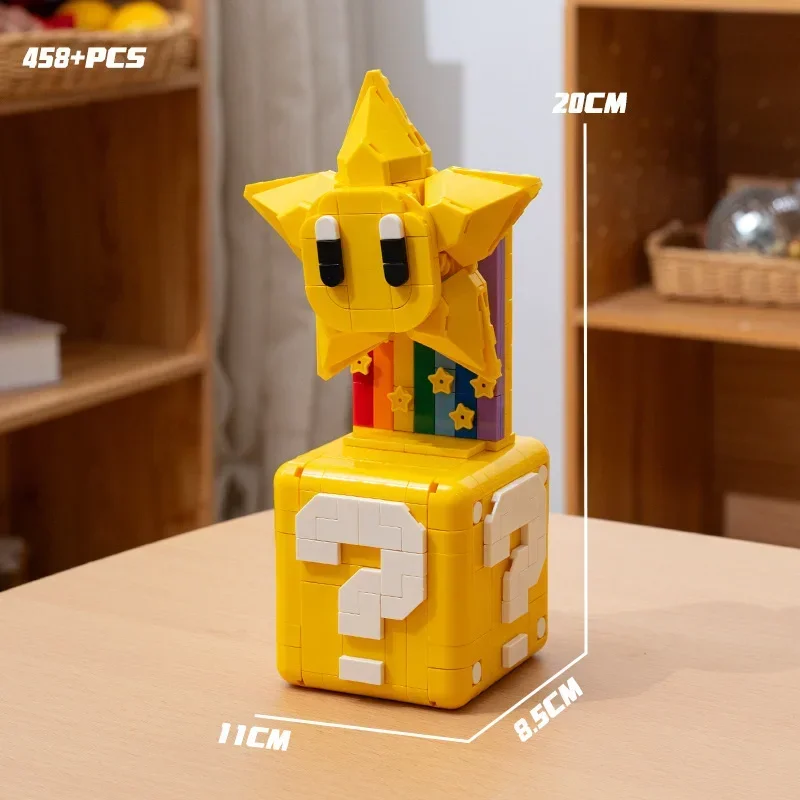 MINISO Mario Game Yoshy Brother Invincible Caps-Star Bob-omb Bomber Man Display Model Building Block Bricks Подарочный набор