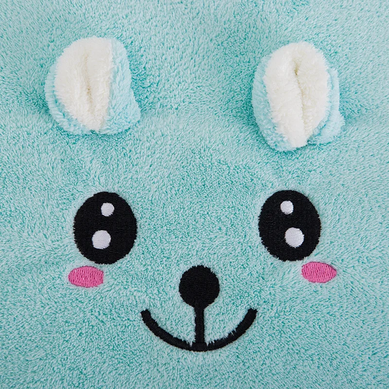 35x75 см коралловый флис мультфильм медведь панда лиса вышитая впитывающая мягкая