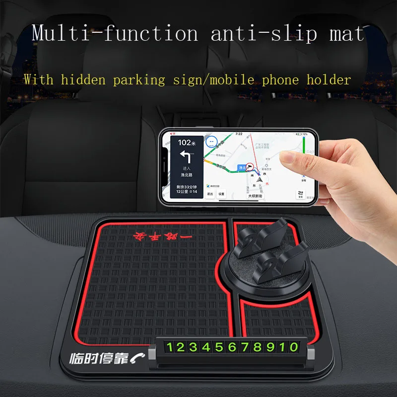 

Car Anti-Slip Mat Auto Phone Holder Non Slip Sticky Anti Slide Dash Phone Mount Parking Number Card Car Pad Mat
