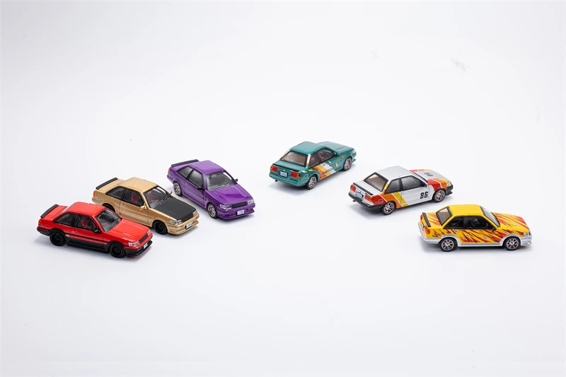 

DCT 1:64 Corolla Levin AE86 red /Gold /Green /Purple / TRD LHD Diecast Model Car