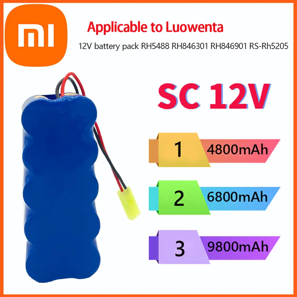 

Xiaomi 4800mAh is applicable to Rowenta 12V battery pack RH5488 RH846301 RH846901 RS-Rh5205 vacuum cleaner Sweeper Robotics