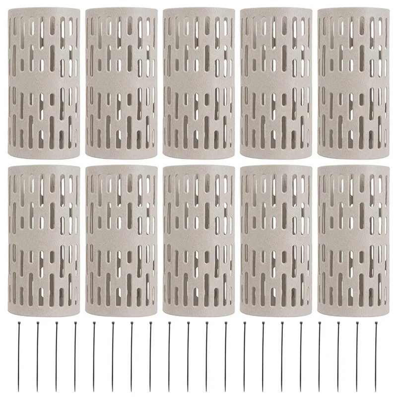 

GTBL 10 Pack Plastic Plant And Tree Trunk Protectors- Easy Flexible Tree Guard With 20Pcs Locking Zip Ties Expandable Nursery