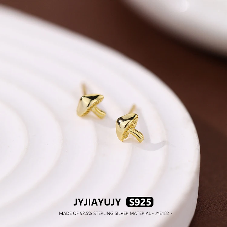 Женские серьги-гвоздики из серебра 100% пробы 6 мм