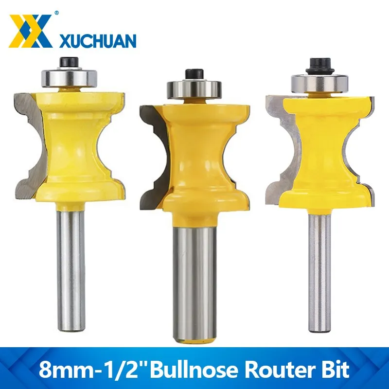 

Wood Router Bit 1/4"1/2" 8mm Shank Bullnose with Bead Column Router Bit Line knife Milling Cutter for Woodworking