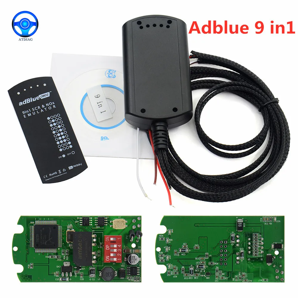 

2023 5pcs Newest Truck Adblue ADBLUE Emulator 9 in 1 with Nox Sensor Adblue Emulator 9in1 Truck Diagnostic Tool free shipping